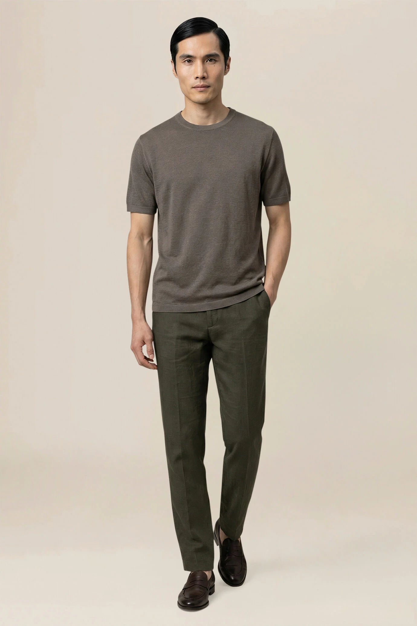 Men's trousers in 100% linen