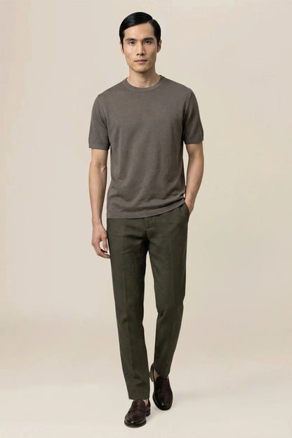 Men's trousers in 100% linen