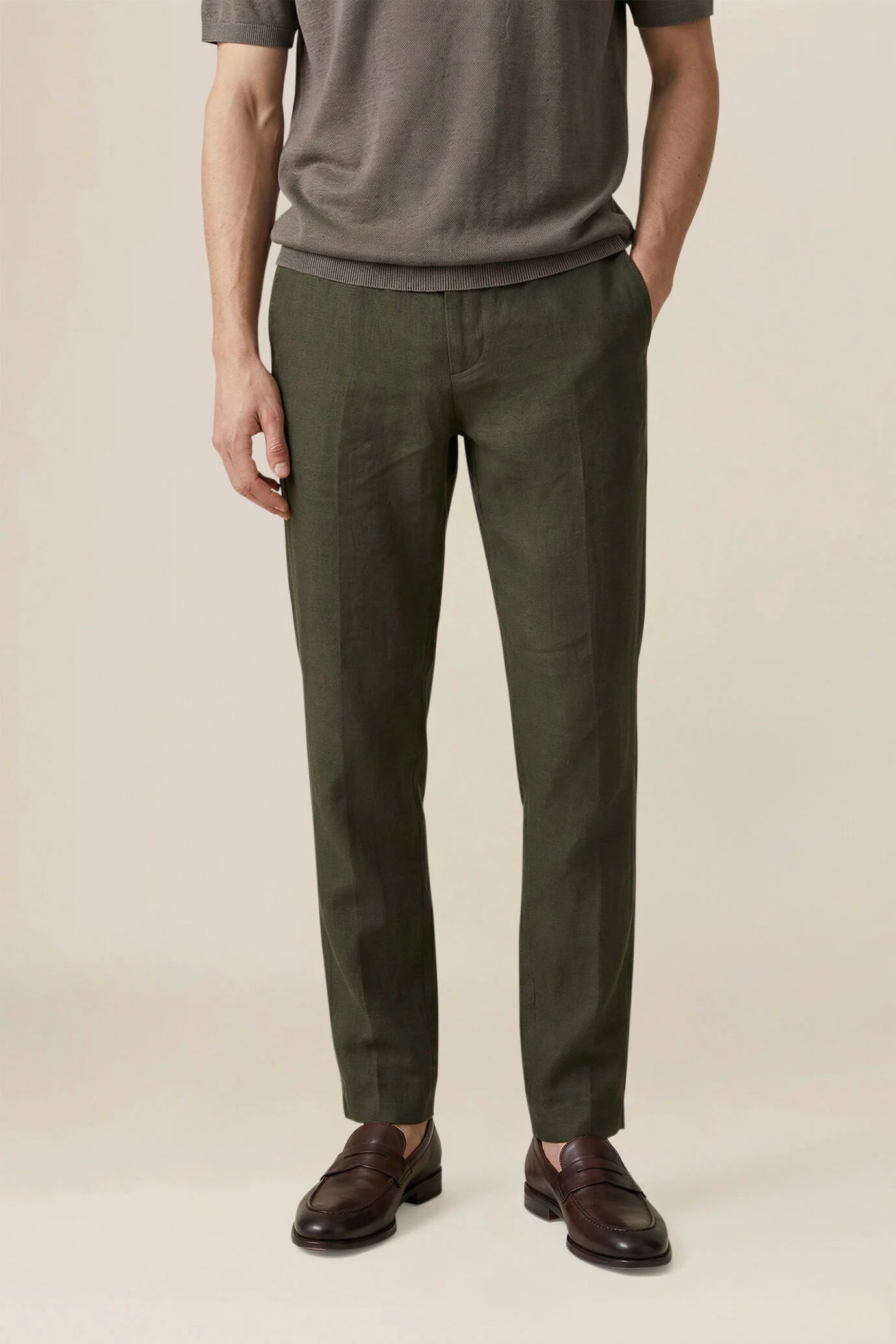 Men's trousers in 100% linen