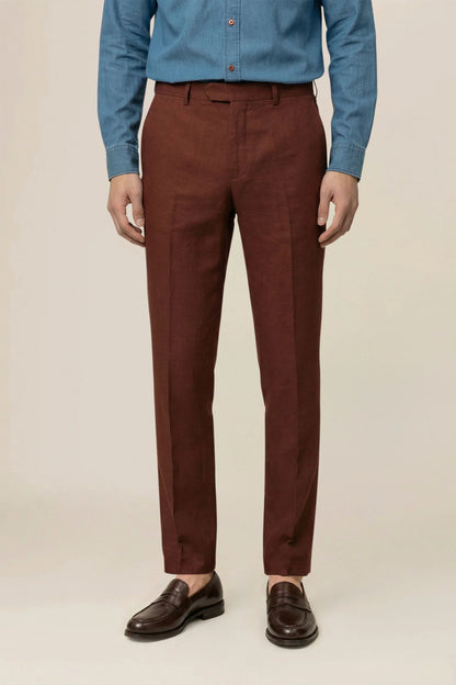 Men's trousers in 100% linen