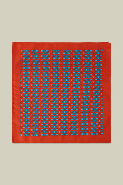 Men's pocket square with micro pattern