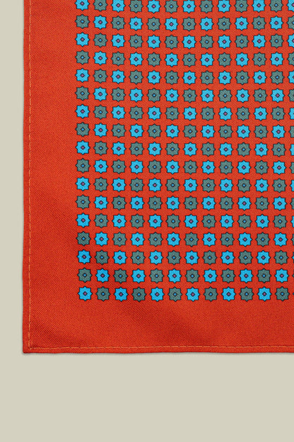 Men's pocket square with micro pattern