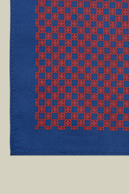 Men's pocket square with micro pattern