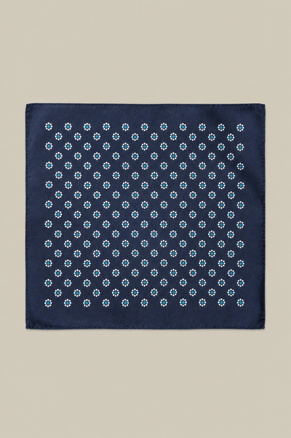 Men's pocket square with micro pattern