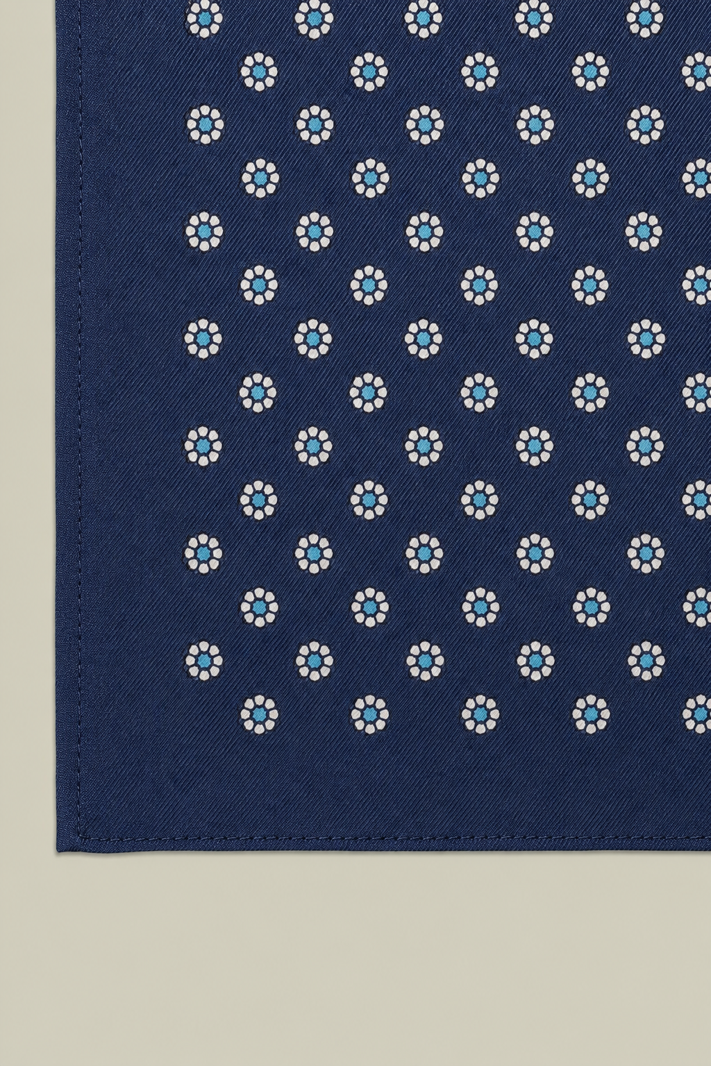 Men's pocket square with micro pattern