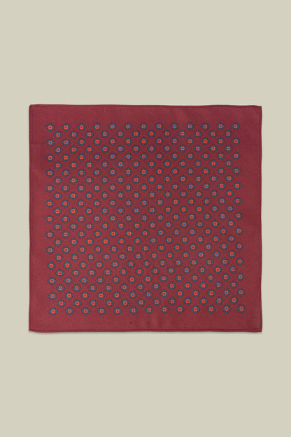Men's pocket square with geometric pattern