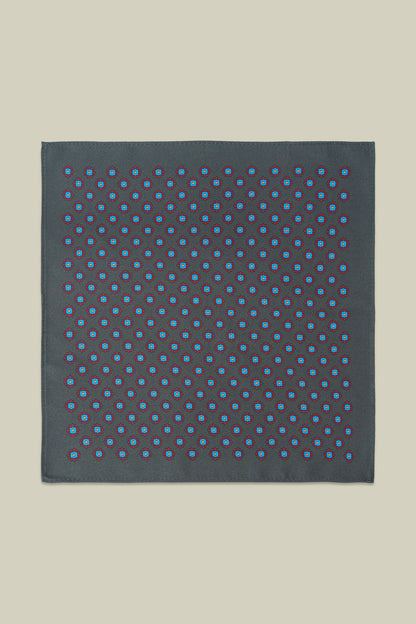 Men's pocket square with geometric pattern