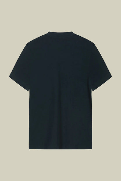Men's T-shirt in 100% cotton jersey with slightly high neck