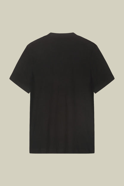 Men's T-shirt in 100% cotton jersey with slightly high neck