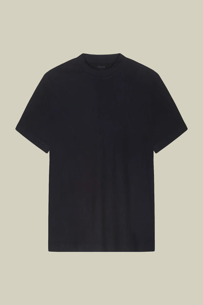 Men's T-shirt in 100% cotton jersey with slightly high neck