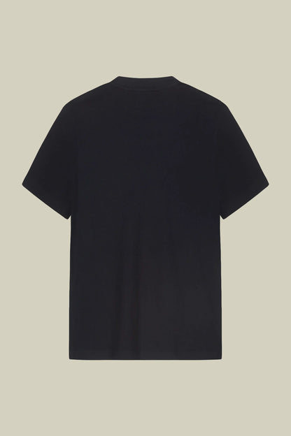 Men's T-shirt in 100% cotton jersey with slightly high neck