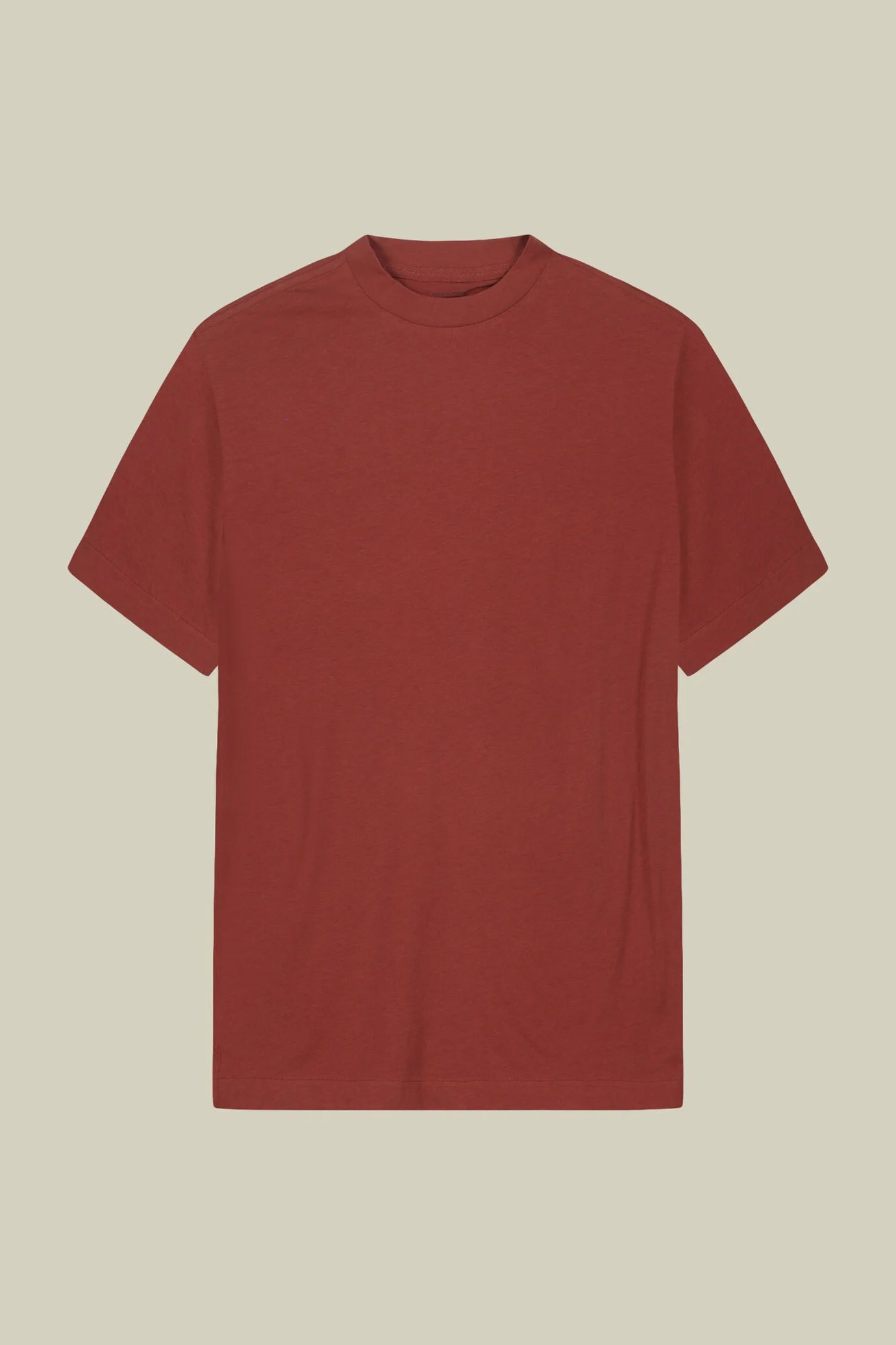 Men's T-shirt in 100% cotton jersey with slightly high neck