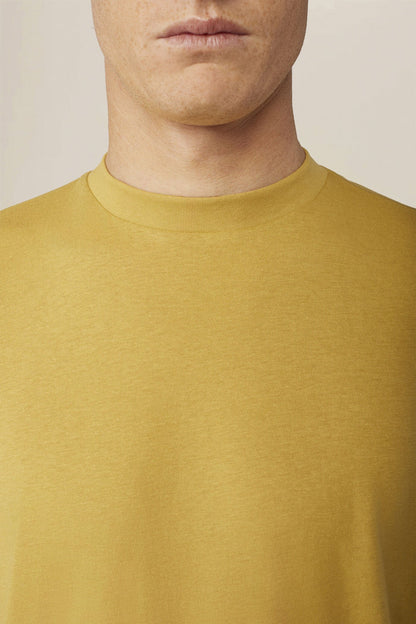 Men's T-shirt in 100% cotton jersey with slightly high neck