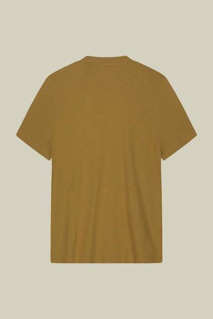 Men's T-shirt in 100% cotton jersey with slightly high neck
