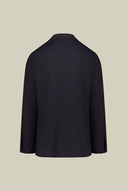 Men’s double-breasted suit in a plain fabric with dobby weave regular fit