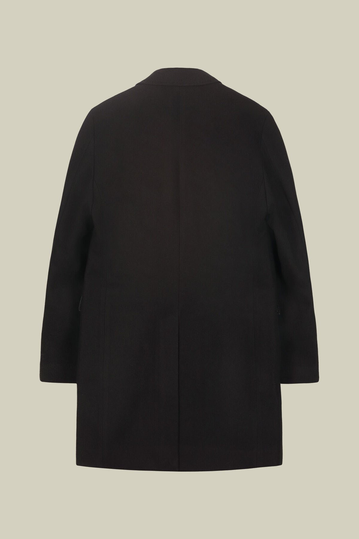 Men's single-breasted coat in regular fit velour fabric