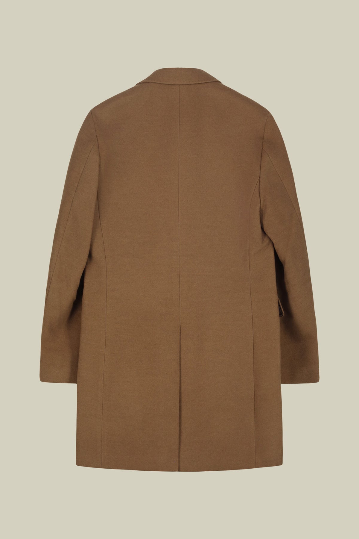 Men's single-breasted coat in regular fit velour fabric