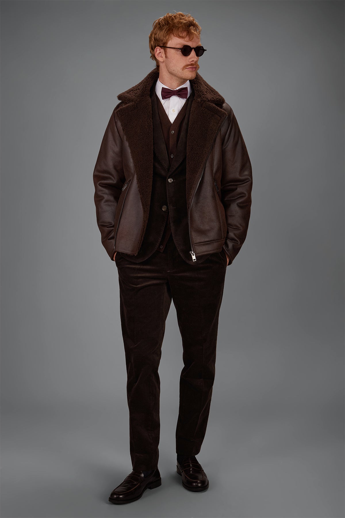 Faux Shearling Biker Jacket 