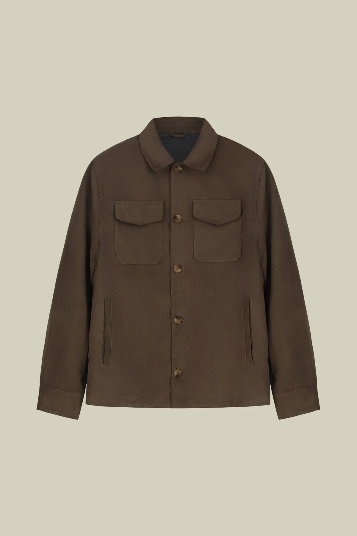 Men’s unlined suede-effect jacket regular fit