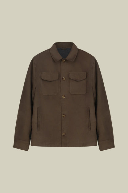 Men’s unlined suede-effect jacket regular fit