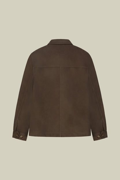 Men’s unlined suede-effect jacket regular fit