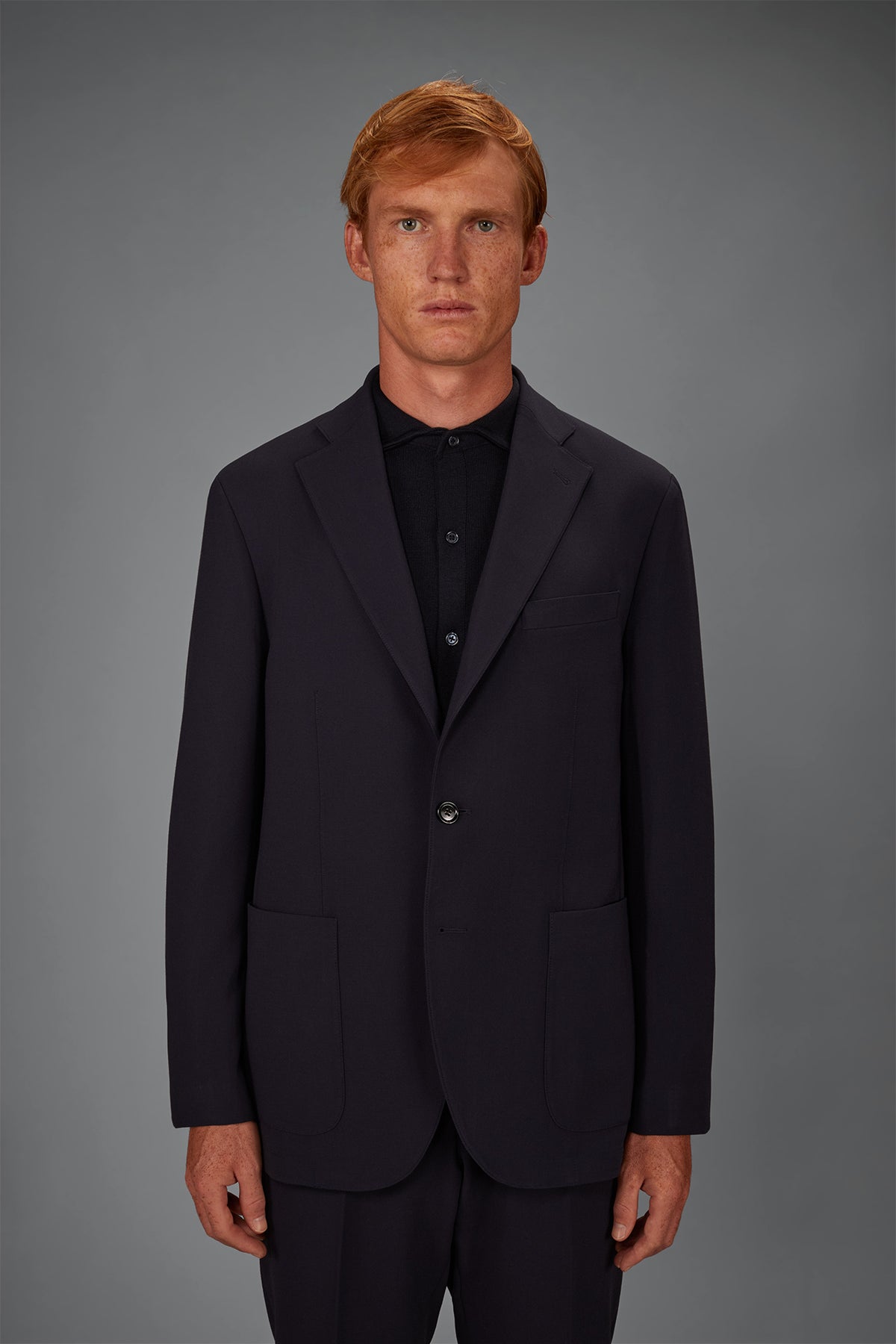 Men’s unlined Single-Breasted jersey jacket regular fit