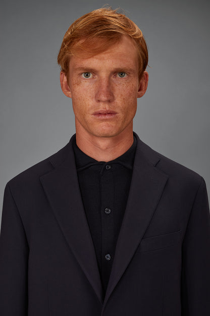 Men’s unlined Single-Breasted jersey jacket regular fit