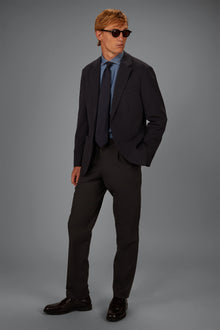 Men’s unlined single-breasted jacket in dobby-weave jersey with a regular fit
