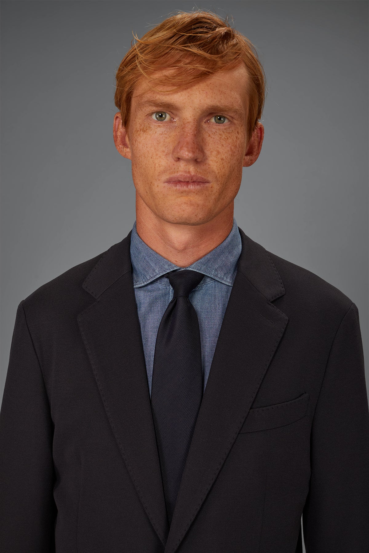 Men’s unlined single-breasted jacket in dobby-weave jersey with a regular fit