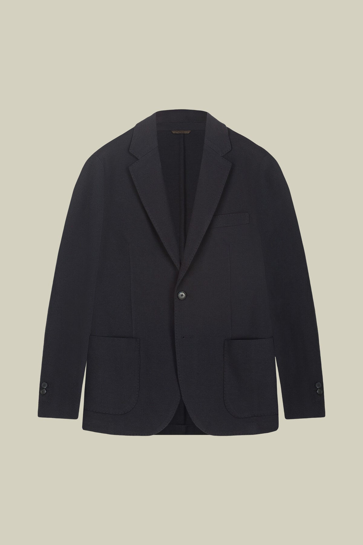 Men’s unlined single-breasted jacket in dobby-weave jersey with a regular fit