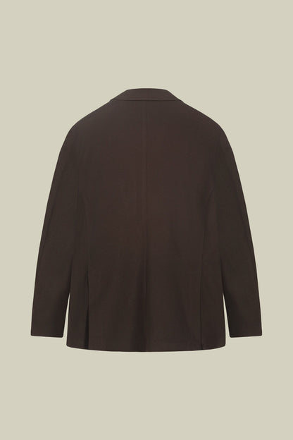 Men’s unlined single-breasted jacket in dobby-weave jersey with a regular fit