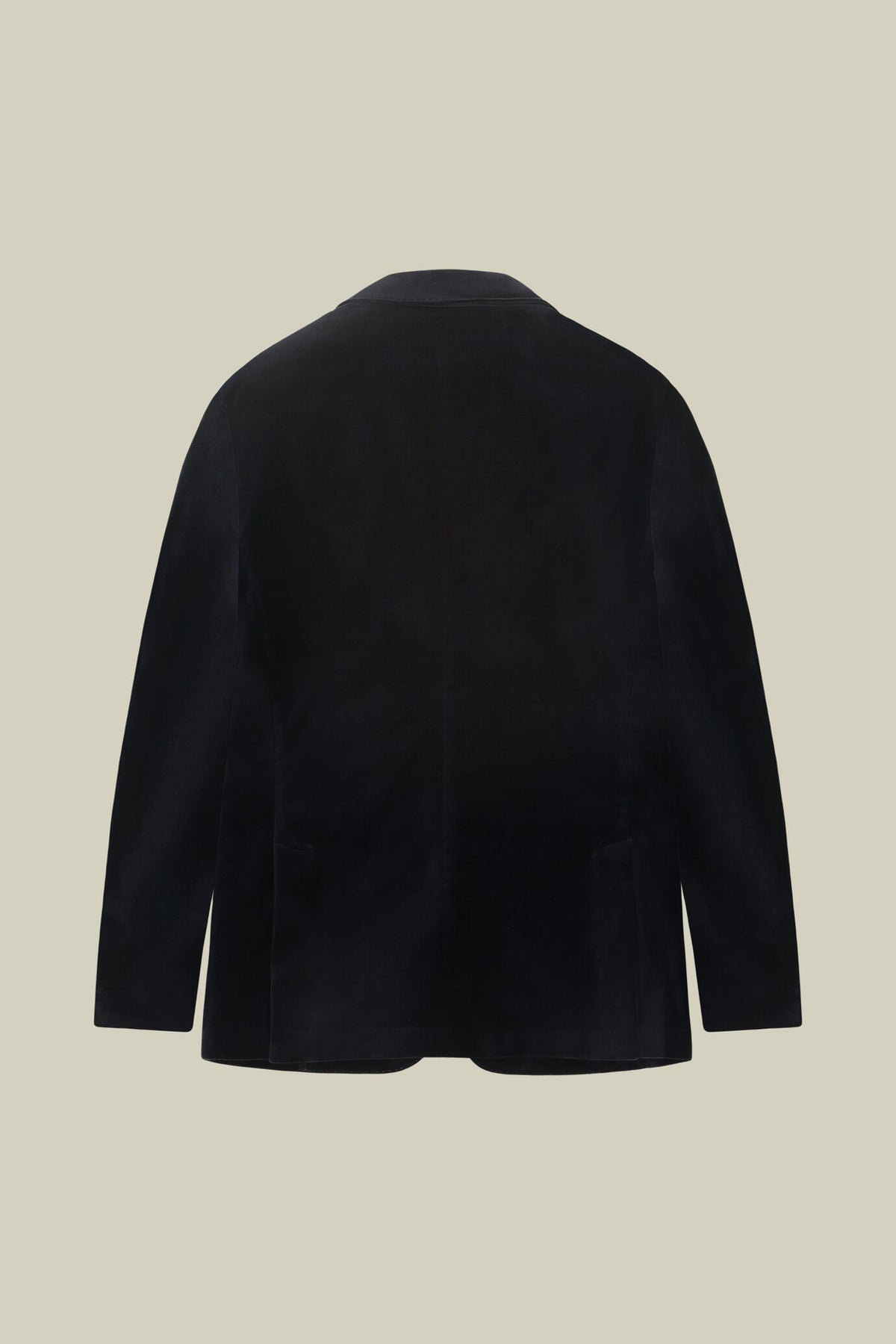 Men's regular fit single-breasted jacket in cotton velvet with peak lapels