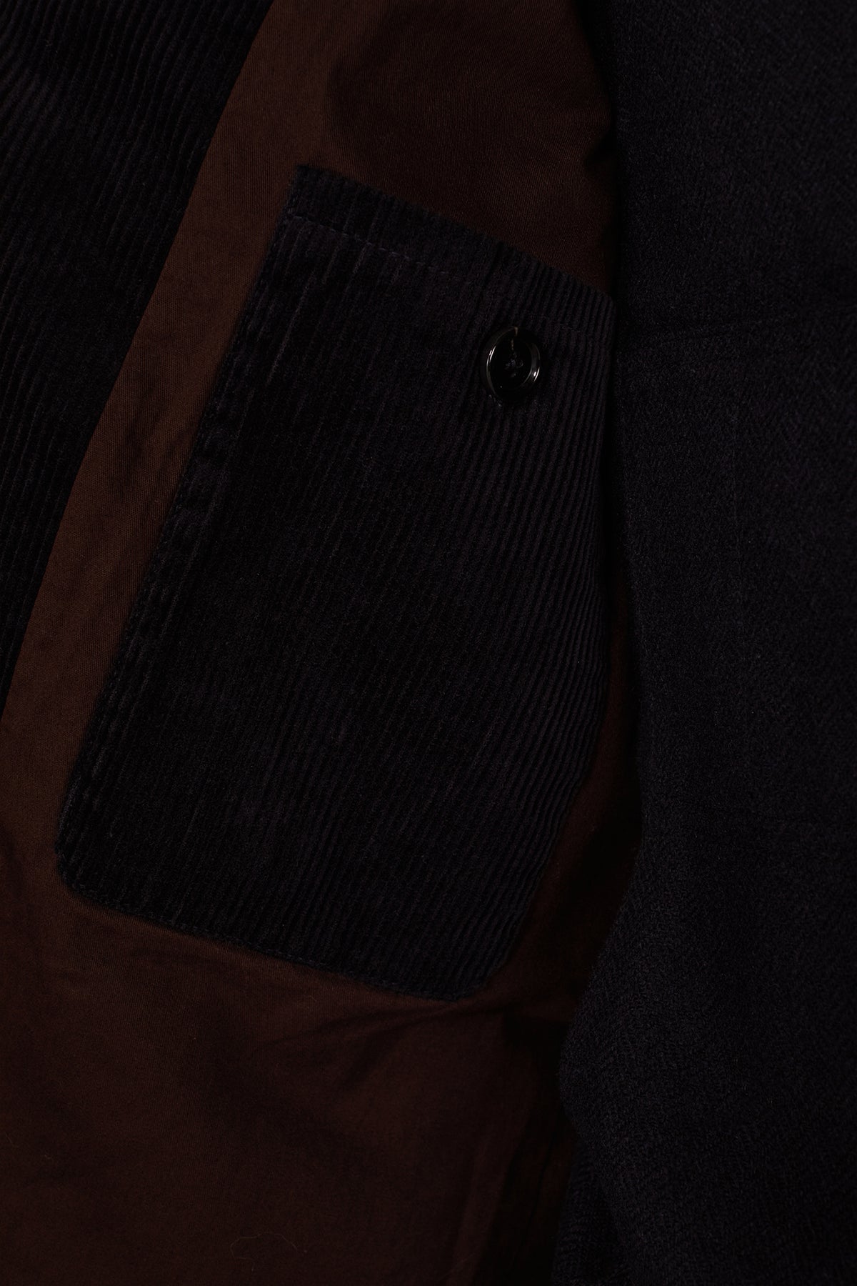 Men's regular fit jacket in cotton velvet with a Mandarin collar