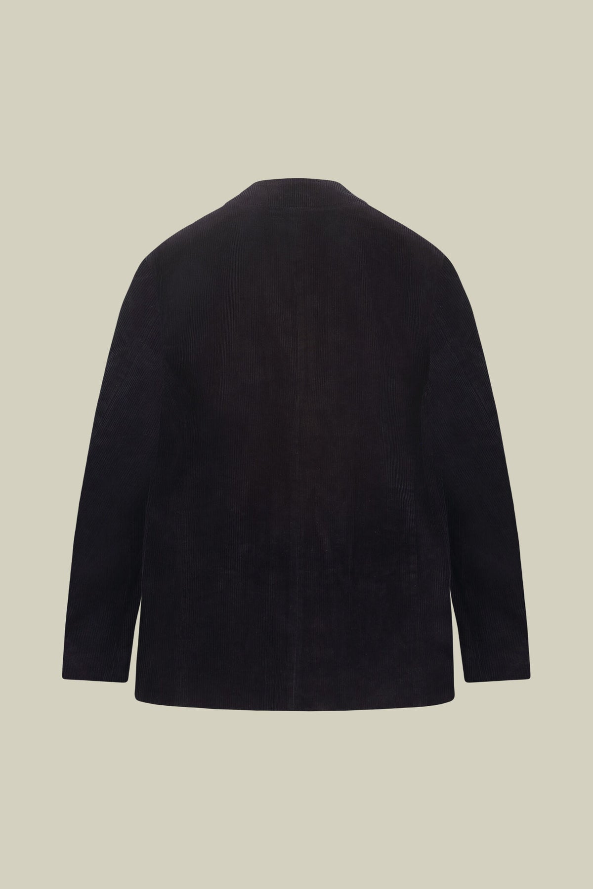 Men's regular fit jacket in cotton velvet with a Mandarin collar