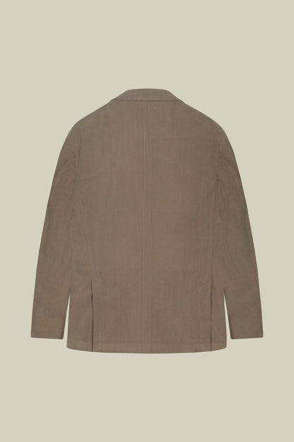 Men’s unlined Double-Breasted jacket in velvet-effect fabric regular fit