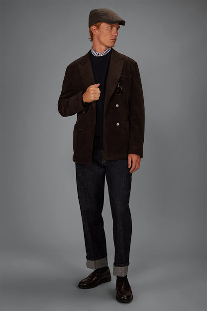 Men’s unlined Double-Breasted corduroy jacket regular fit