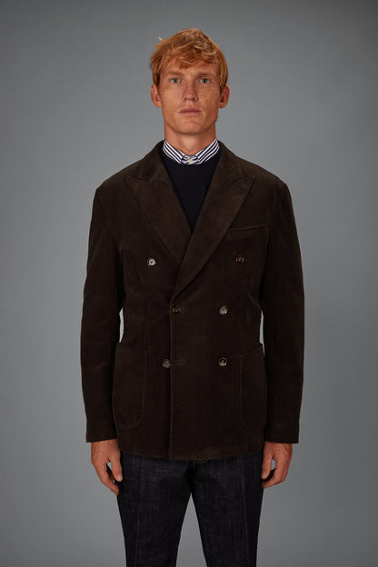 Men’s unlined Double-Breasted corduroy jacket regular fit