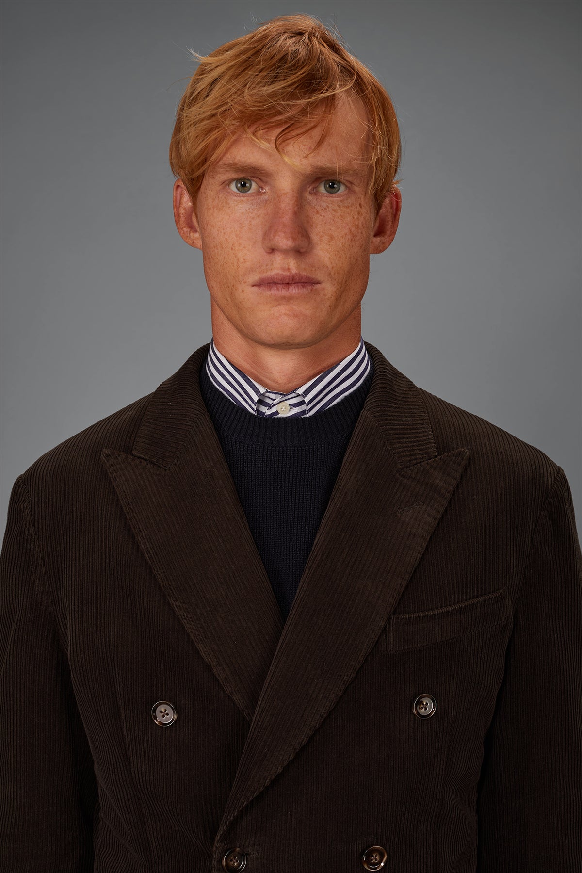 Men’s unlined Double-Breasted corduroy jacket regular fit