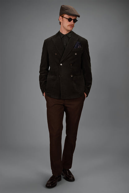 Men’s unlined Double-Breasted corduroy jacket regular fit