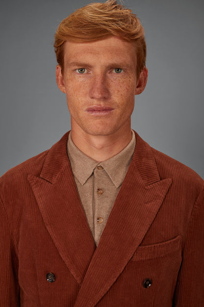 Men’s unlined Double-Breasted corduroy jacket regular fit
