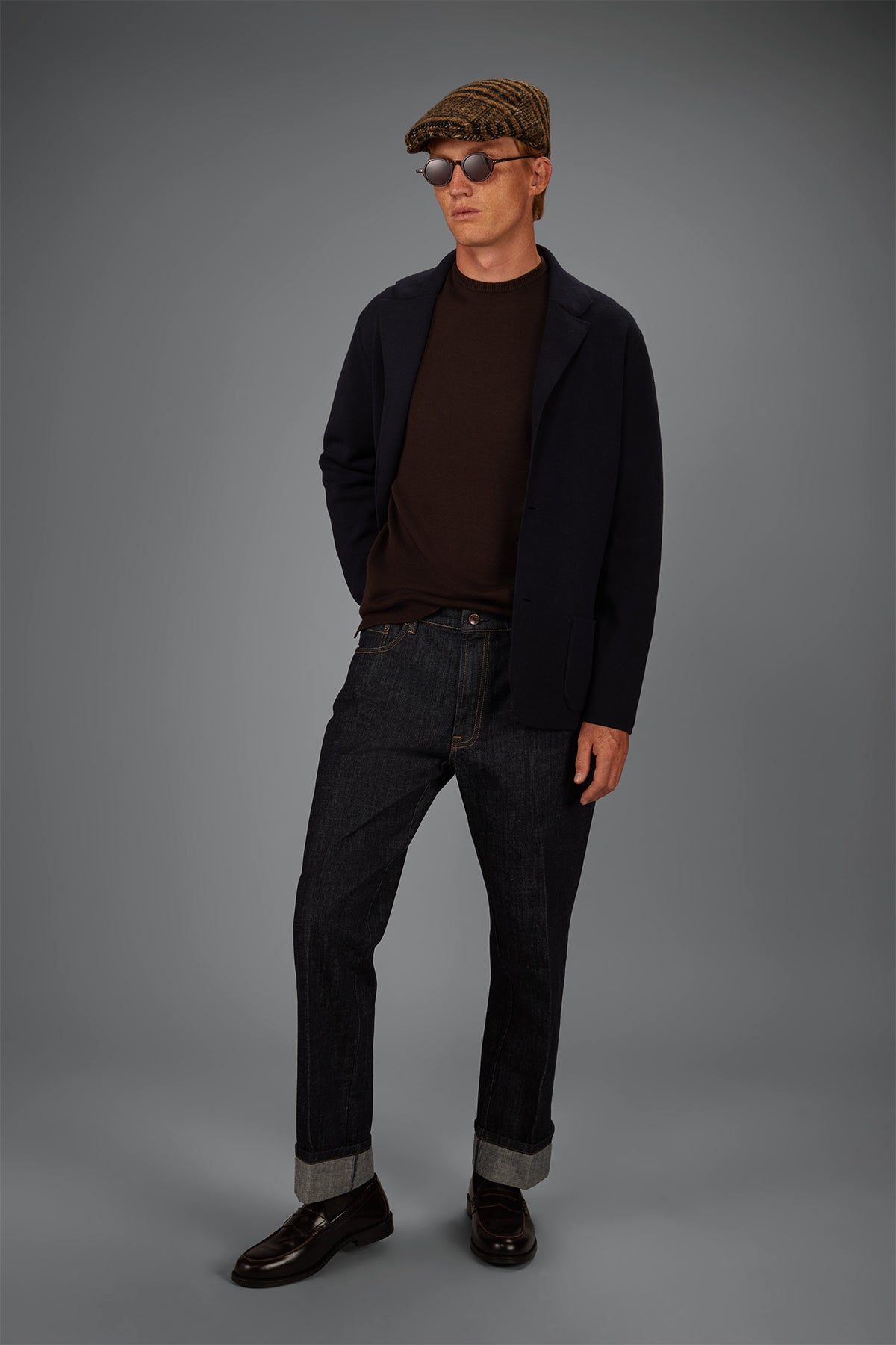 Men’s Single-Breasted Cardigan in 100% Cotton Milano Stitch regular fit