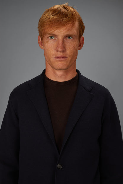 Men’s Single-Breasted Cardigan in 100% Cotton Milano Stitch regular fit