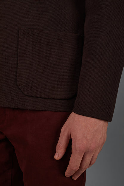Men’s Single-Breasted Cardigan in 100% Cotton Milano Stitch regular fit