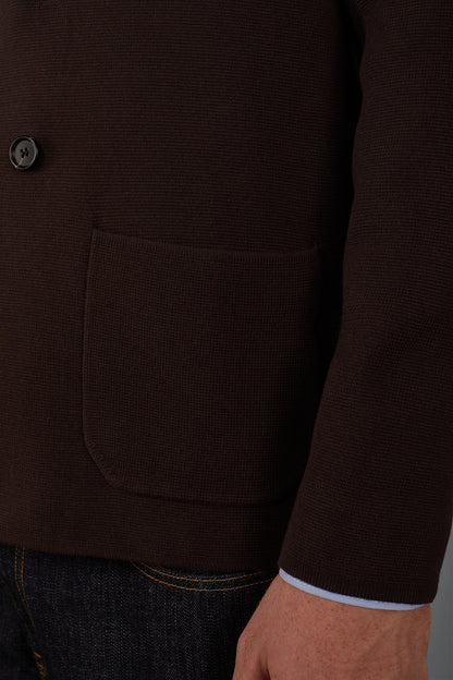Men’s Double-Breasted Cardigan in 100% cotton Milano Stitch regular fit