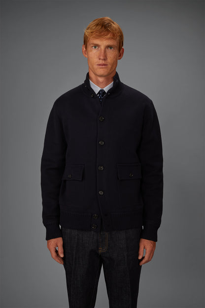 Men’s 100% cotton Milano Stitch knitted jacket regular fit