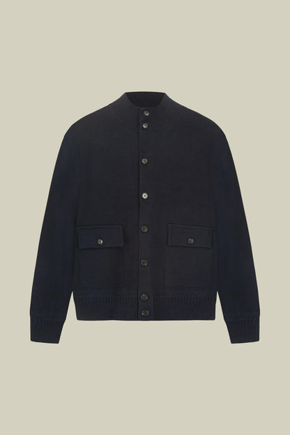 Men’s 100% cotton Milano Stitch knitted jacket regular fit