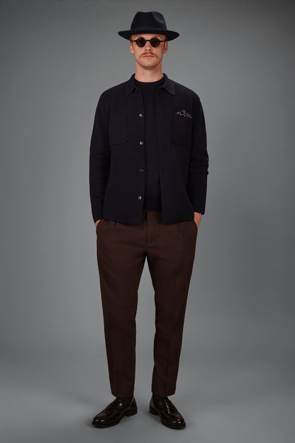 Men’s Milano Stitch knitted jacket with Patch Pockets regular fit