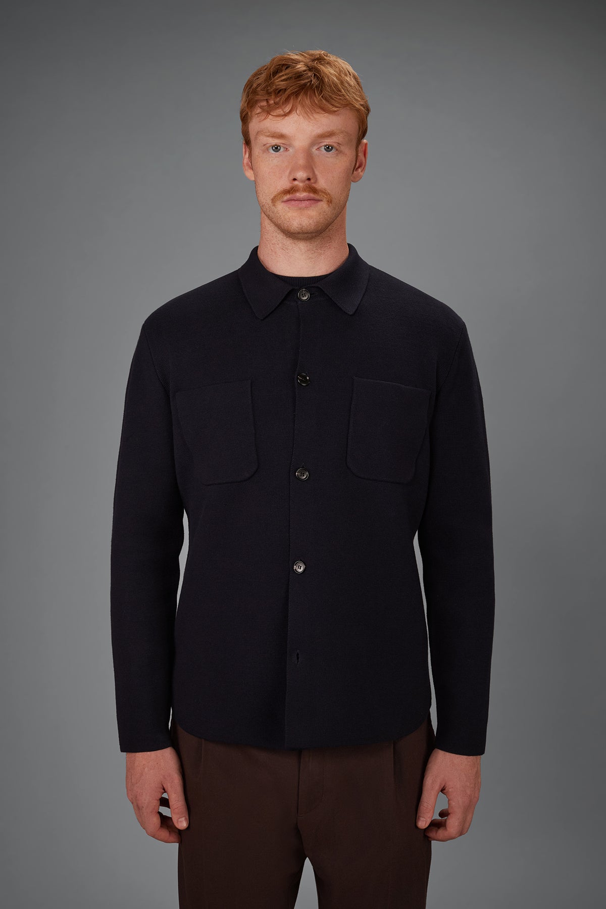 Men’s Milano Stitch knitted jacket with Patch Pockets regular fit