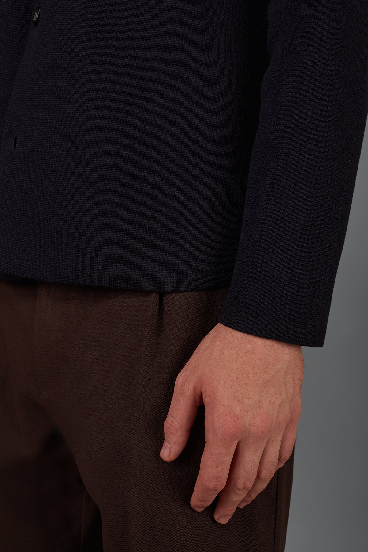 Men’s Milano Stitch knitted jacket with Patch Pockets regular fit