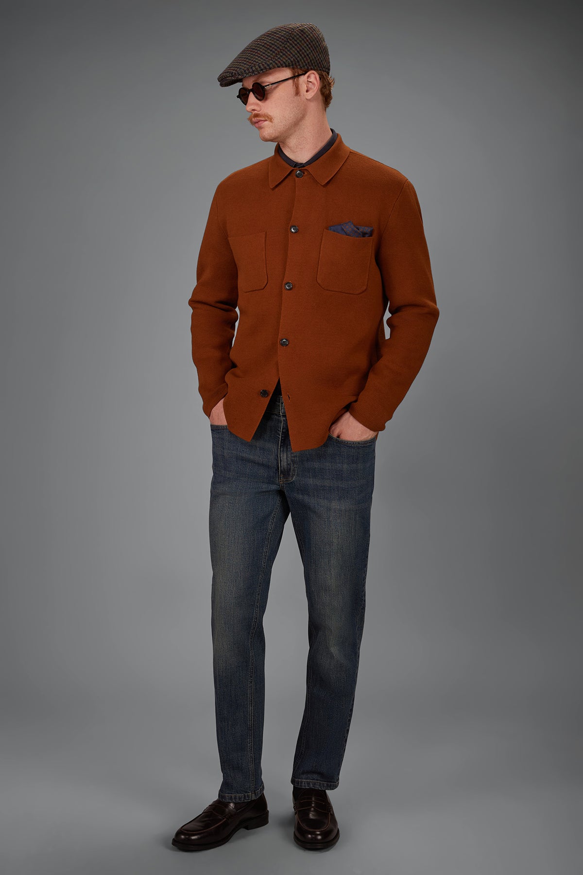 Men’s Milano Stitch knitted jacket with Patch Pockets regular fit